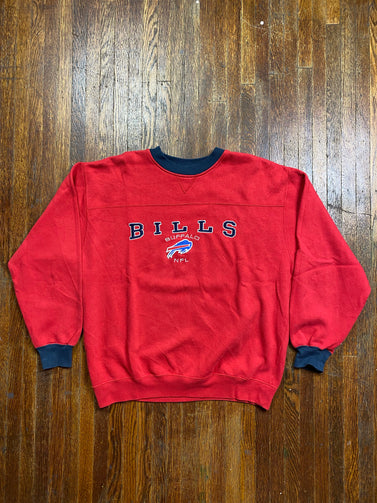 vintage Buffalo Bills embroidered V-neck sweatshirt